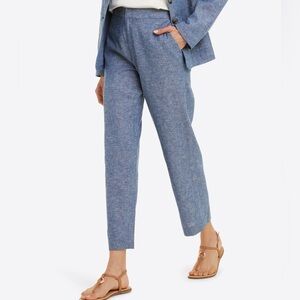 Draper James Blue Ankle-Length Cropped Trousers